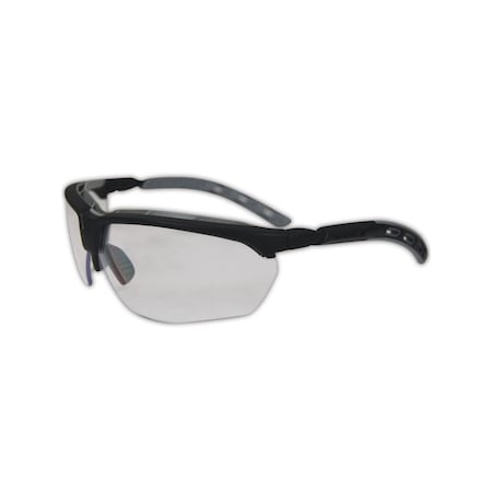 Magid Safety Glasses, Anti-Fog, Clear Lens, Black Frame, 1 PR Z100BKAFC